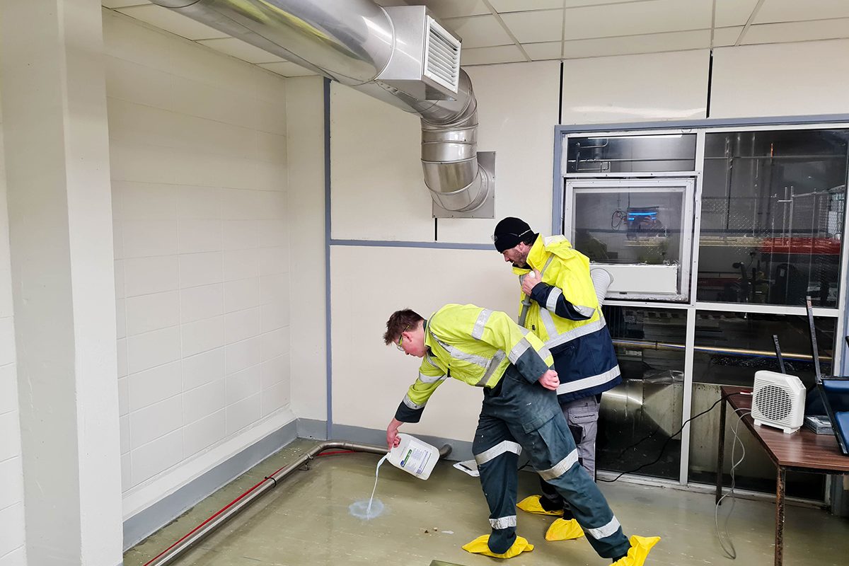 Vinyl Floor Polishing